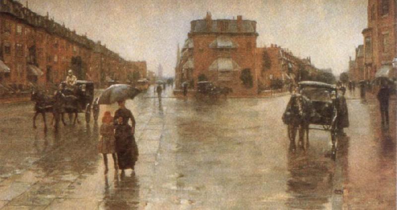 Childe Hassam Rainy Day Norge oil painting art